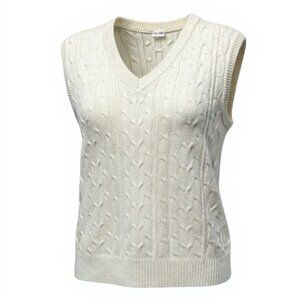 LuLaRoe Nadia XL Ivory Cable Knit Sweater Vest NWT | Preppy Layering, Neutral